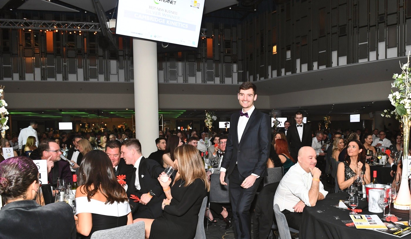 Jason heading up to collect our award at the SME National Business Awards 2022